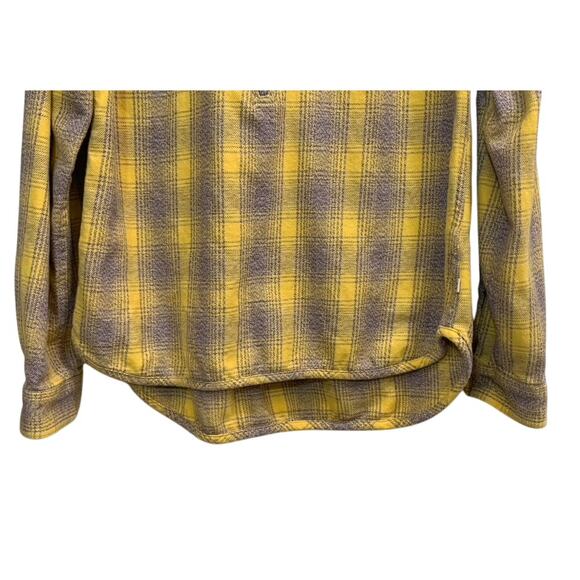 Toad & Co Shirt Bodie Women Size Small Yellow Gray Organic Cotton 1/4 Zip - Picture 5 of 12